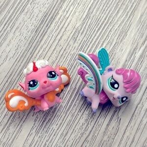 LPS Littlest Pet Shop 2835 fairy majestic masquerade & 2725 shimmer sky rainbow.